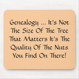 Genealogie Het is niet de grootte van de boommouse Muismat