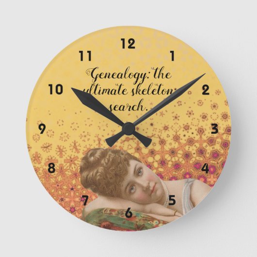 Genealogie: het ultieme skelet zoeken. ronde klok (Voorkant)
