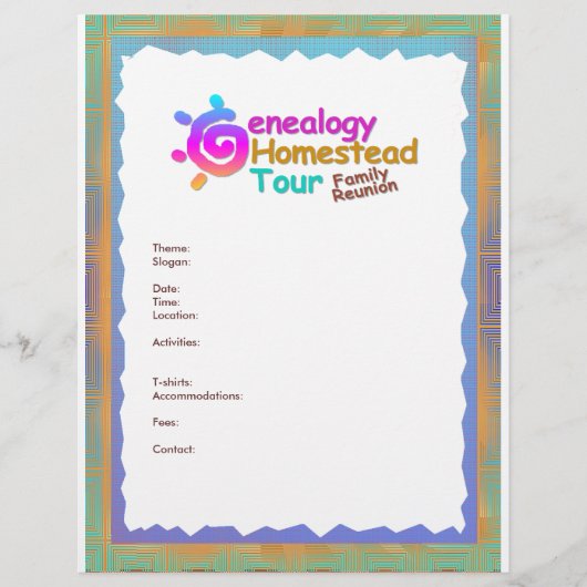 Genealogie Homestead Tour Flyer (Voorkant)