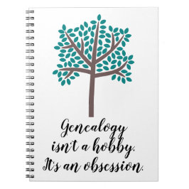 Genealogie is geen hobby. notitieboek