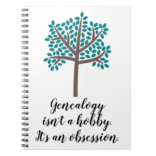 Genealogie is geen hobby. notitieboek (Voorkant)