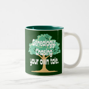 Genealogie: Je eigen verkoop kiezen Tweekleurige Koffiemok