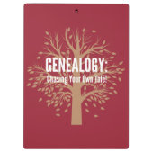 Genealogie klembord (rood) (Achterkant)