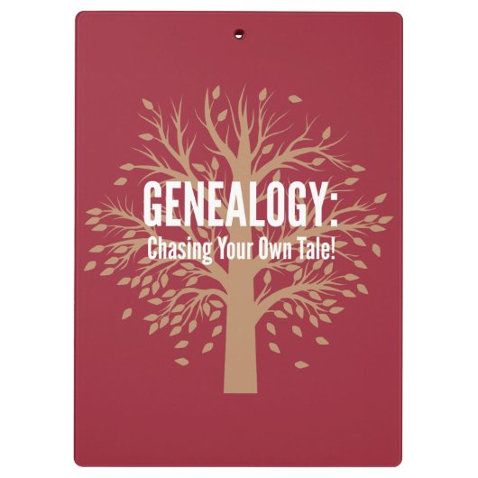 Genealogie klembord (rood) (Achterkant)