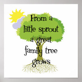 Genealogie Little Sprout Family Tree Poster