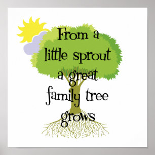Genealogie Little Sprout Family Tree Poster