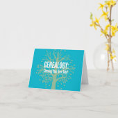 Genealogie Notecards (Blauwgroen) Kaart (Gele Bloem)