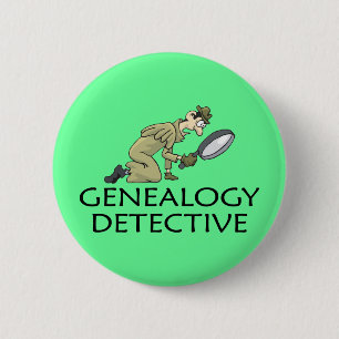 Genealogie Privé rechercheur Ronde Button 5,7 Cm