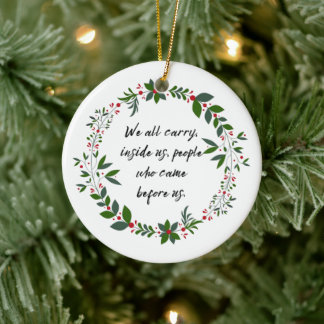 Genealogie Quote Familie Geschiedenis kerstversier Keramisch Ornament