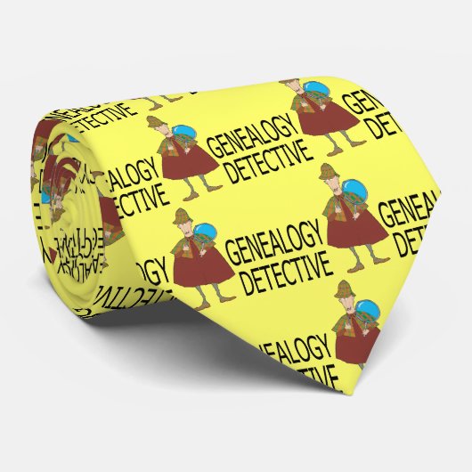 Genealogie rechercheur stropdas (Opgerold)