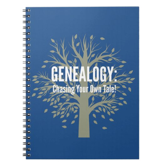 Genealogie Spiral Bond Notitieboek (blauw) (Voorkant)