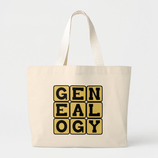 Genealogie, studie van stambomen grote tote bag (Voorkant)