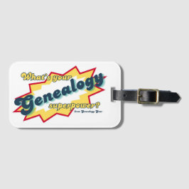 Genealogie Superkracht Bagagelabel