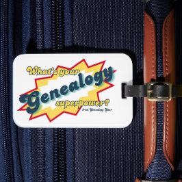 Genealogie Superkracht Bagagelabel