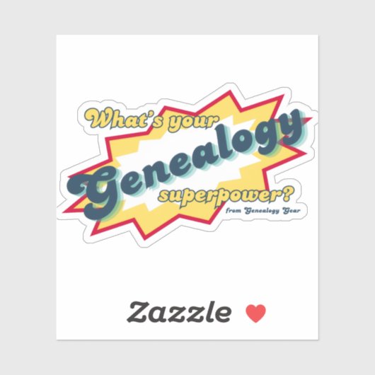 Genealogie Superpower Sticker (Vel)