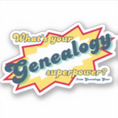 Genealogie Superpower Sticker (Voorkant)