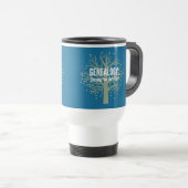 Genealogie Travel Mug (blauw) Reisbeker (Voorkant rechts)
