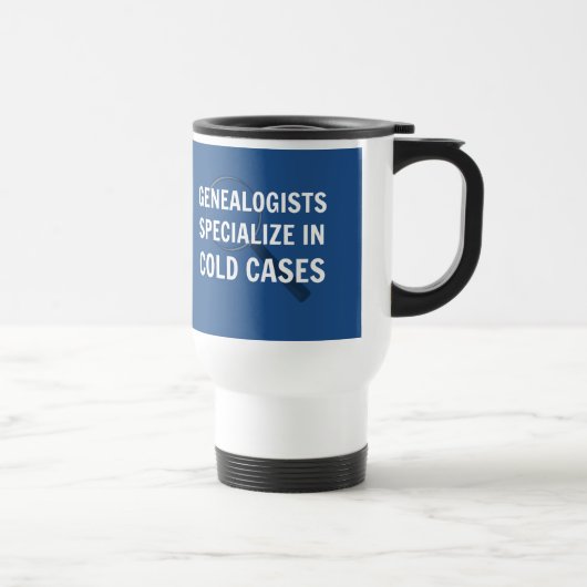 Genealogie Travel Mug (blauw) Reisbeker (Rechts)