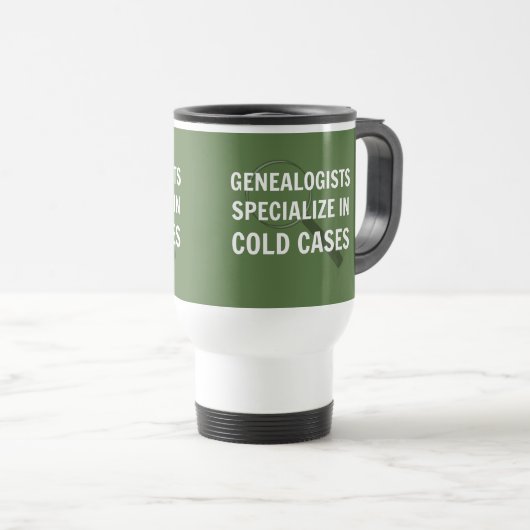 Genealogie Travel Mug (groen) Reisbeker (Voorkant rechts)
