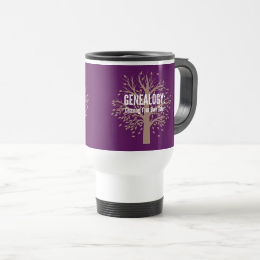Genealogie Travel Mug (Paars) Reisbeker (Voorkant rechts)