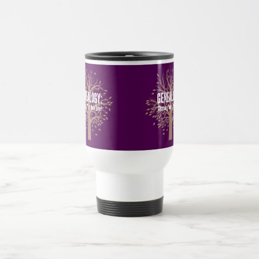 Genealogie Travel Mug (Paars) Reisbeker (Center)