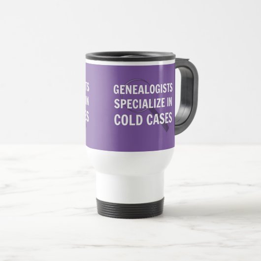Genealogie Travel Mug (Paars) Reisbeker (Voorkant rechts)