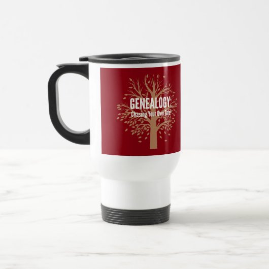 Genealogie Travel Mug (rood) Reisbeker (Links)