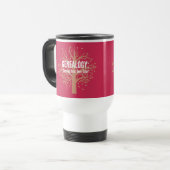Genealogie Travel Mug (roze) Reisbeker (Voorkant links)