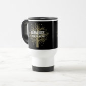 Genealogie Travel Mug (zwart) Reisbeker (Voorkant links)