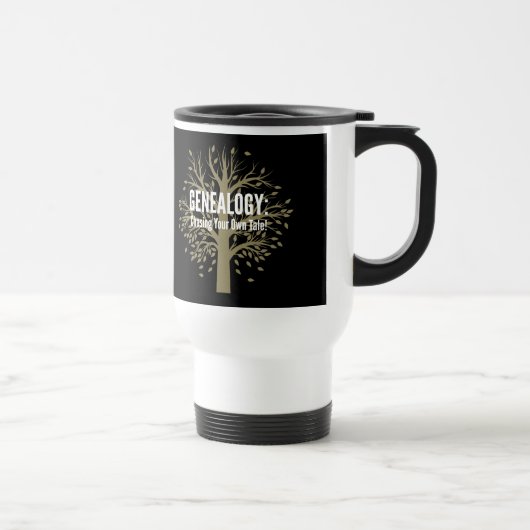 Genealogie Travel Mug (zwart) Reisbeker (Rechts)