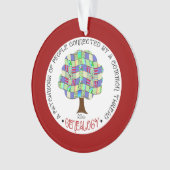 Genealogie Vakantie Patchwork Family Tree Fun Gift Ornament (voorkant)