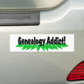 Genealogie verslaafde bumpersticker (Op auto)