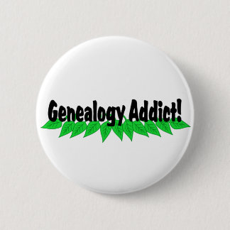 Genealogie verslaafde Button Badge