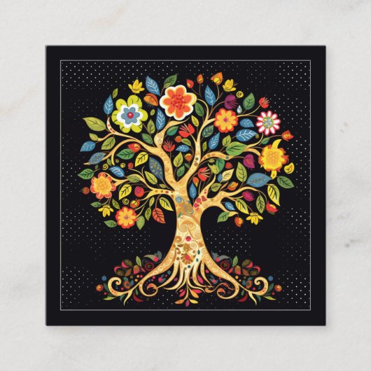 Genealogie Vierkante Visitekaartje (Voorkant)