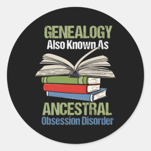 Genealogie voorouders voor genealogistisch student ronde sticker