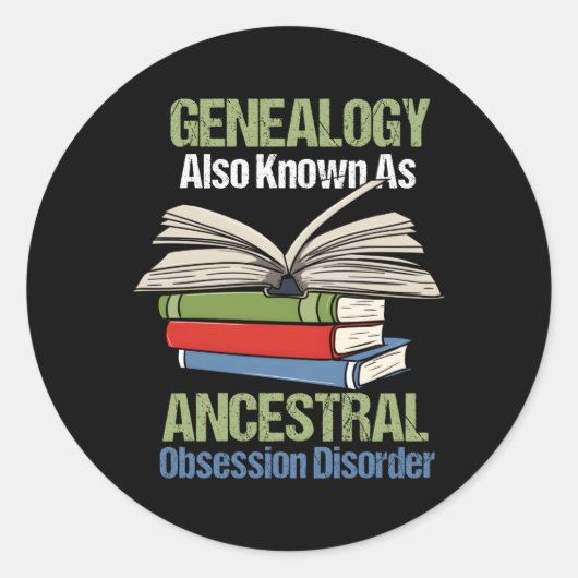 Genealogie voorouders voor genealogistisch student ronde sticker (Voorkant)