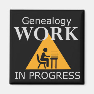 Genealogie werk in Progress Magnet