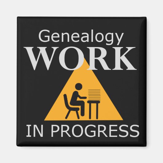 Genealogie Werk in uitvoering Magnet (Voorkant)
