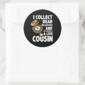 Genealogiehistoricus Ik verzamel dode familieleden Ronde Sticker (Tas)