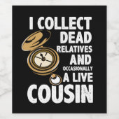 Genealogiehistoricus Ik verzamel dode familieleden Wijn Etiket (Enkel label)