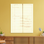 Genealogisch Tabel, Frankrijk 2 Canvas Afdruk (Insitu (Woonkamer))
