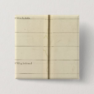 Genealogisch Tabel, Frankrijk 2 Vierkante Button 5,1 Cm