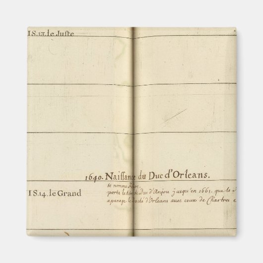 Genealogisch Tabel, Frankrijk Magneet (Voorkant)