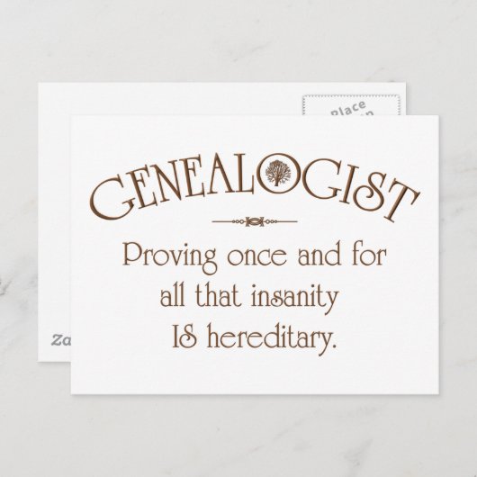 GENEALOGIST... BRIEFKAART (Voorkant / Achterkant)