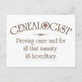GENEALOGIST... BRIEFKAART (Voorkant)