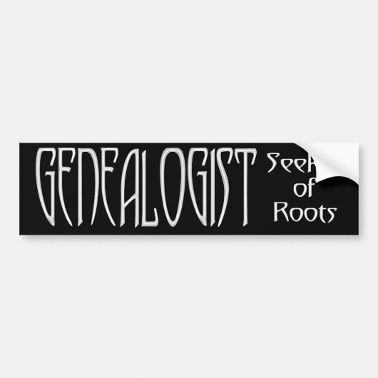 GENEALOGIST BUMPERSTICKER (Voorkant)
