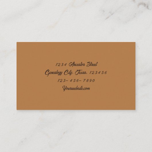 Genealogist Cemetery Autumn Visitekaartje (Achterkant)