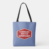Genealogist Superpower Custom Blue Canvas tas (Achterkant)