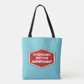 Genealogist Superpower Custom Blue Canvas tas (Achterkant)