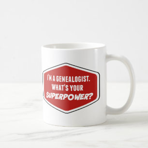 Genealogist Superpower Custom Coffee Mok